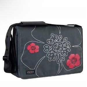 LAUREX Nylon Floral Graphic Laptop / Messenger Bag‎